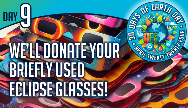 Day Nine - Urban Earth Graphics will donate use eclispe glasses